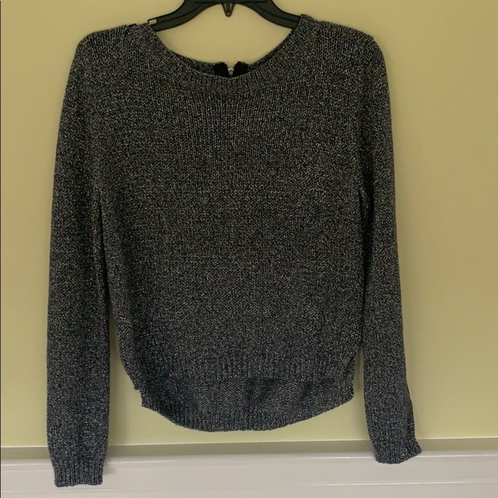 Black silver shimmery sweater
